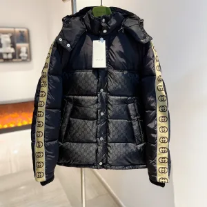 Super Clone Gucci Coat Red Eva Down Nylon Jacquard Fabric Winter