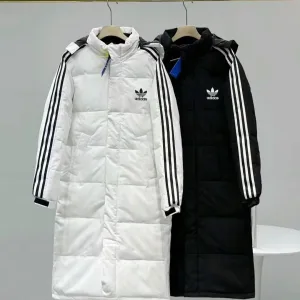 High Quality Adidas Down Jackets Blue Feather Duck Exquisite Workmanship Winter Slim Fit