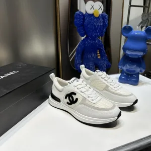 Super Clone Designer Chanel Sneakers Red Down Suede Mesh Easy To Match Breathable
