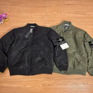 High Quality Designer Stone Island Jacket Red Cotton Down Ribbed Fabric Exquisite Workmanship Street Style Old Winter Early