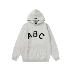 Luxury Reps Fear Of God Hoodie Black Fleece Ribbed Fabric