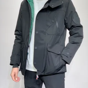 Reps Monk Down Jacket White Goose Nylon Fabric