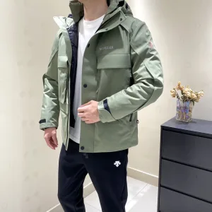 High Quality Designer Monk Down Jacket Red Duck Nylon Winter