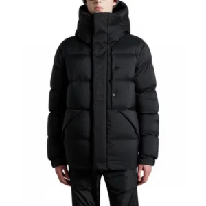 High Quality Super Clone Moncler Jacket Black Neutral Goose Down Duck Nylon Relaxed Fit