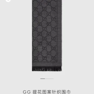 Luxury Gucci Scarf Red Cashmere Jacquard