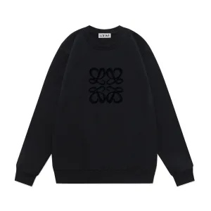 Designer Loewe Hoodie Black Cotton Autumn Winter
