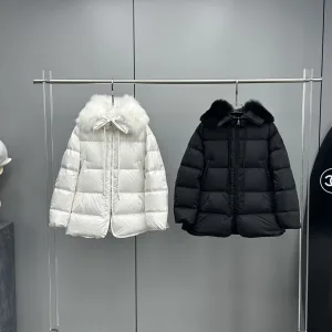 Designer Moncler Down Jacket Black Goose Polyester