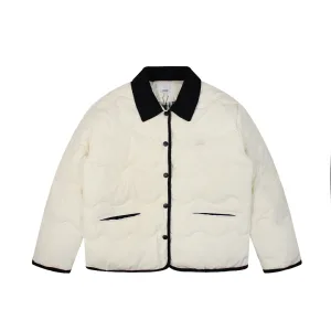 Reps Burberry Outerwear Red Cotton Pure Down Twill Fabric Enhanced Comfort Simple And Elegant Premium Quality