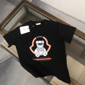 AAA Moncler Short-Sleeved T-Shirt Ash Cotton Pure Slim Fit