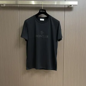 High Quality Moncler Short-Sleeved T-Shirt Red Cotton Fleece Spring Summer