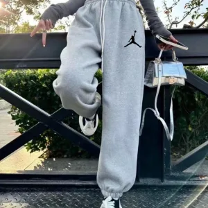 Super Clone Reps Jordan Casual Pants Red Cotton Suitable For All Body Types Spring Autumn