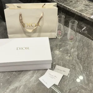 High Quality Luxury Dior Glass Cup For Spring
