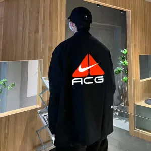 Designer AAA Nike Coat Red Relaxed Fit Spring