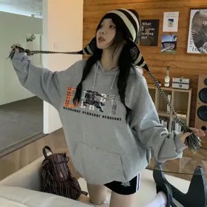 Designer AAA Burberry Hoodie Red Cotton Long-Staple Spring Autumn