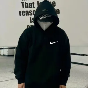 High Quality Nike Hoodie Red Cotton Long-Staple Spring Autumn