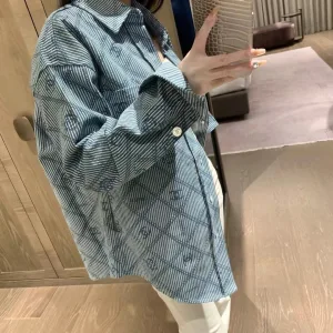 Luxury Chanel Denim Shirts For Early Spring