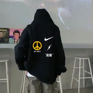 Super Clone Nike Hoodies Black Cotton Fleece Winter