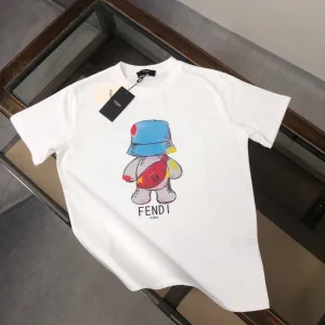 Reps Fendi Short-Sleeved T-Shirt Black Cotton Pure Spring Summer
