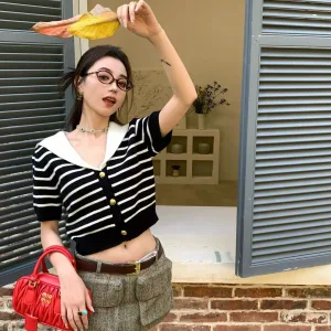 Designer Aaa Miu Miu Short-Sleeved Top For Early Spring