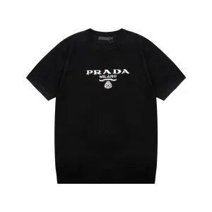 Designer Aaa Prada Knit Fabric Sweater For Spring