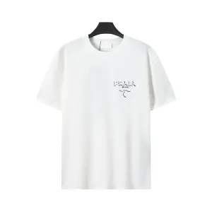 High Quality Prada Cotton Short-Sleeved T-Shirt For Early Spring