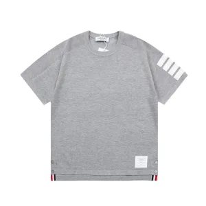 Designer Thom Browne Short-Sleeved Shirts For Spring
