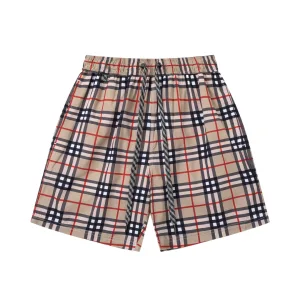 High Quality Burberry Shorts Polyester Fiber Mesh Quick-Drying Summer Side Pockets