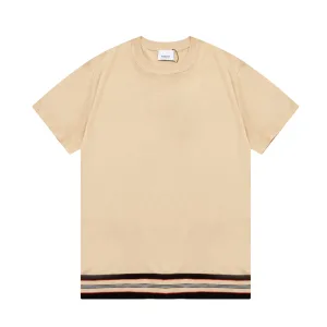 Luxury Designer Burberry Cotton Short-Sleeved Shirts