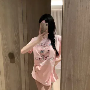 Luxury Chanel Stone Short Sleeves