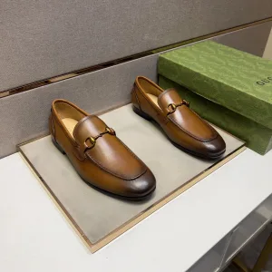 High Quality AAA Gucci Leather Shoes Color Cowhide Patch