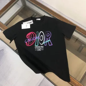 Reps Dior Short-Sleeved T-Shirt Ash Cotton Pure Spring Summer