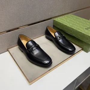 Luxury Gucci Leather Shoes Color Cowhide Patch