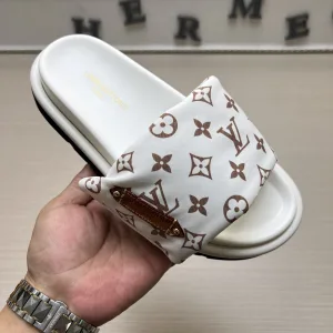 Luxury Louis Vuitton Denim Slippers