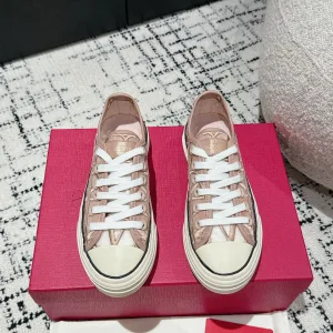 Luxury Valentino Sneakers Red Suede Rubber Lace