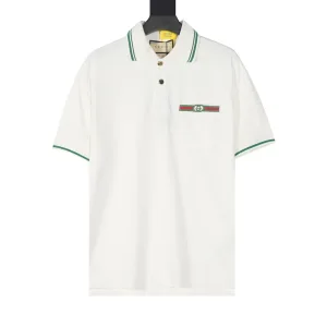 Luxury 1:1 Gucci Cotton Short-Sleeved Polo Shirt