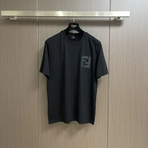 High Quality Fendi Short-Sleeved T-Shirt Red Cotton Pure Spring Summer