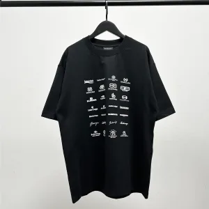 Reps Balenciaga Short-Sleeved T-Shirt Red Cotton Pure Neckline Stitching