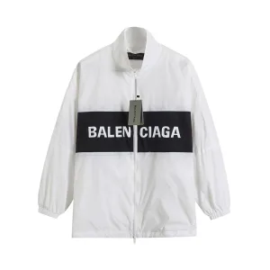 High Quality Reps Balenciaga Jacket Red Polyester Mesh Spring Patch Zippered Pocket