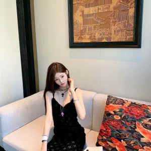 Aaa Chrome Hearts Velvet Dress For Summer