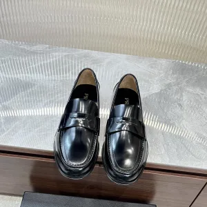 Designer Aaa Prada Cowhide Leather Shoes