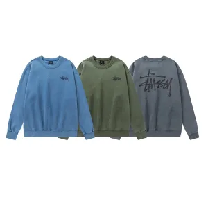 Super Clone Stussy Hoodies Green Cotton Pure Streetwear Autumn Winter