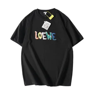 High Quality Luxury Loewe Cotton Short Sleeves