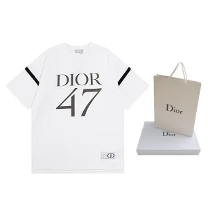 High Quality Luxury Dior Bamboo Short-Sleeved T-Shirt