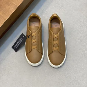 Luxury High Quality Ermenegildo Zegna Calfskin Sneakers