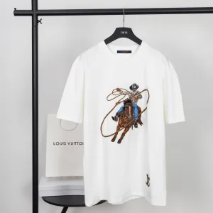 High Quality Luxury Louis Vuitton Cotton Short-Sleeved T-Shirt
