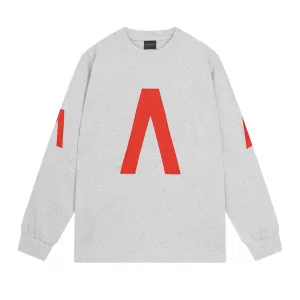 Luxury High Quality Balenciaga Long-Sleeved Ash Cotton Embroidery