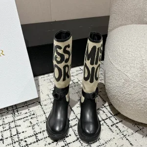 Reps Dior Boots Red Nylon Cowhide Rubber