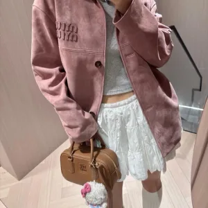 1:1 Miu Miu Suede Outerwear