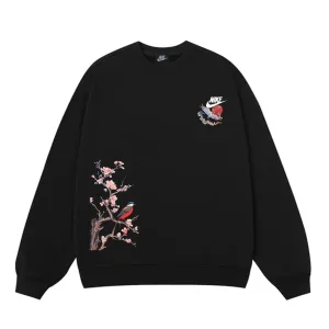Designer Nike Sweatshirt Red Cotton Fleece Winter