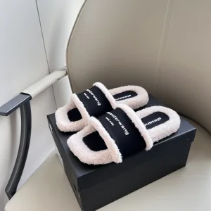 Super Clone Alexander Wang Trendy Shoes Ash Wool Lambswool Cashmere Genuine Leather Autumn Winter